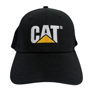 Caterpillar CAT Logo Black Baseball Cap Boyd CAT Adjustable Cotton Hat NEW